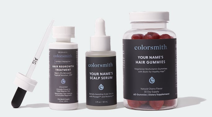 Custom shampoo, conditioner, leave-in, and hair mask by eSalon.