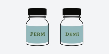 Video explaining demi permanent vs. permanent hair color